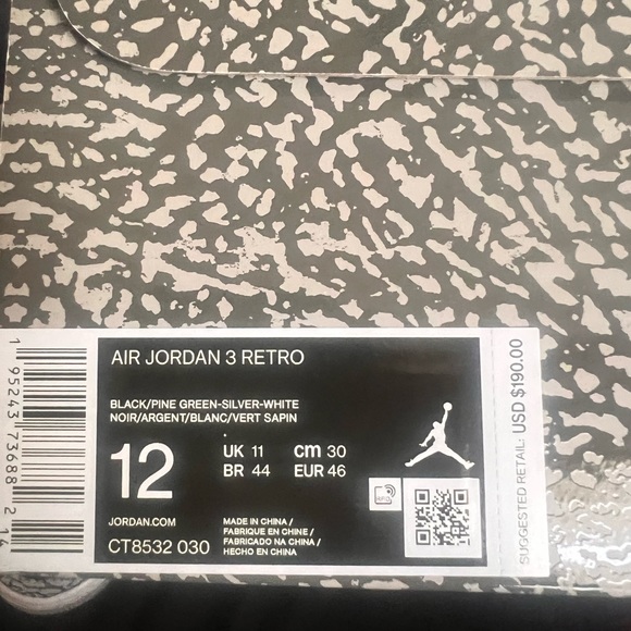 Air Jordan 3 retro Pine Green - Picture 5 of 9